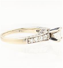 GSI 14K 5.1g Solid White Gold .5ct Diamond Engagement Ring Size-7.75
